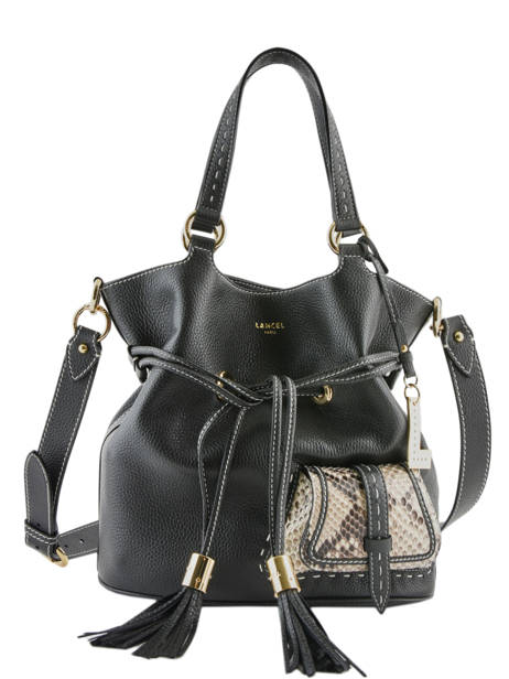 Bucket Bag M Premier Flirt Python Leder Lancel Zwart premier flirt A10529 ander zicht 3